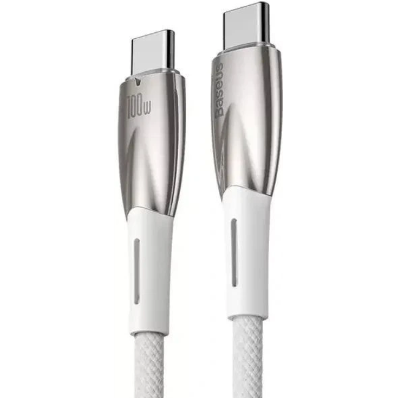Кабель Type C-Type C Baseus Glimmer Series Fast Charging 100W 1m White