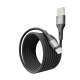 Кабель USB-Type C YOKI LED YK-LE17 3A 2m Black