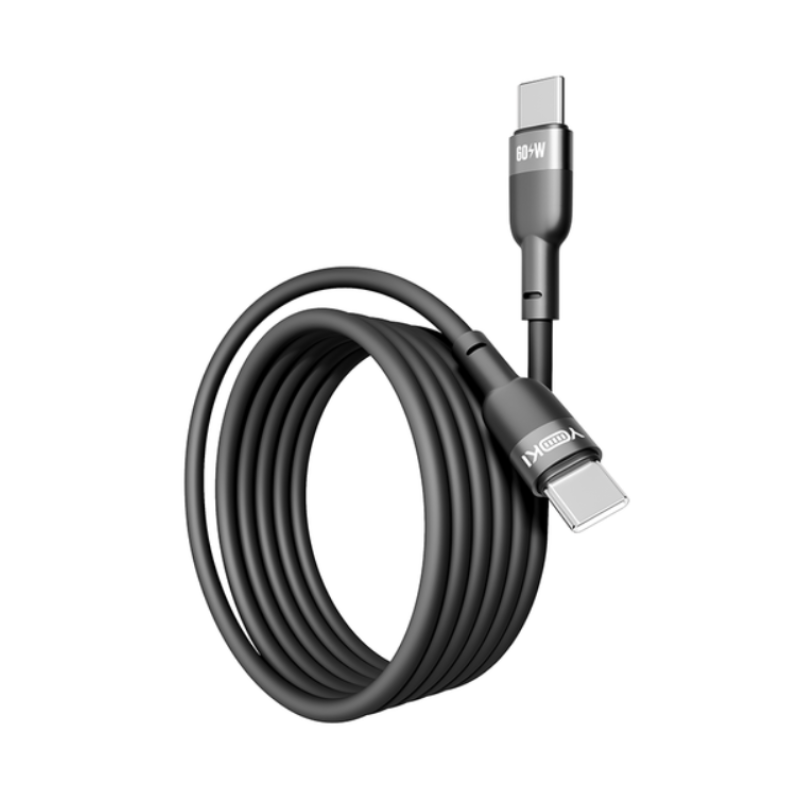 Кабель Type-C to Type-C YOKI SILICONE YK-SI50 60W 1.2m Black