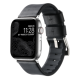Ремешок для Apple Watch Leather Silicone 38/40/41 mm Black Silver