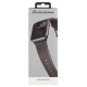 Ремешок для Apple Watch Leather Silicone 42/44/45/49 mm Coffe Silver