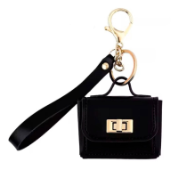Чехол футляр для наушников AirPods Pro 2 Miniature Leather Handbag Black