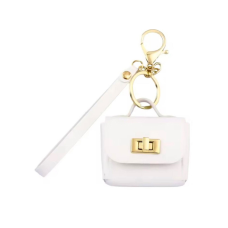 Чехол футляр для наушников AirPods Pro 2 Miniature Leather Handbag White