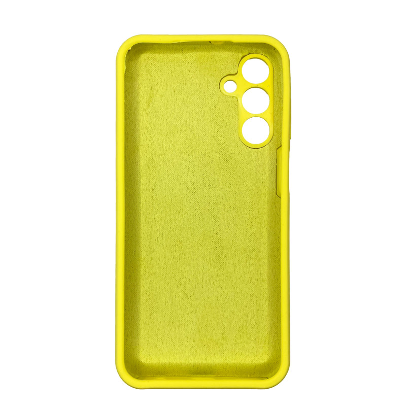 Чехол накладка Silicone Cover Soft Touch ЗК Samsung A15 Желтый