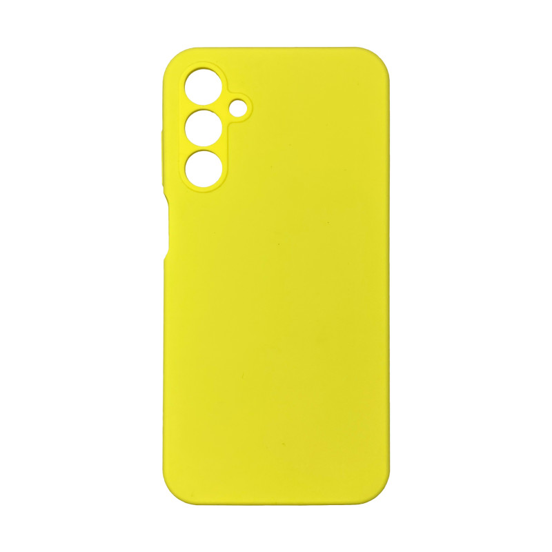Чехол накладка Silicone Cover Soft Touch ЗК Samsung A15 Желтый