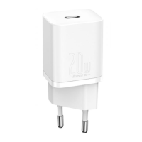 Мережевий адаптер Baseus Super Silicone PD Charger 20W (1Type - C) White