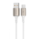 Кабель USB-Type-C  Proove Flex Metal 2.4A 1m White