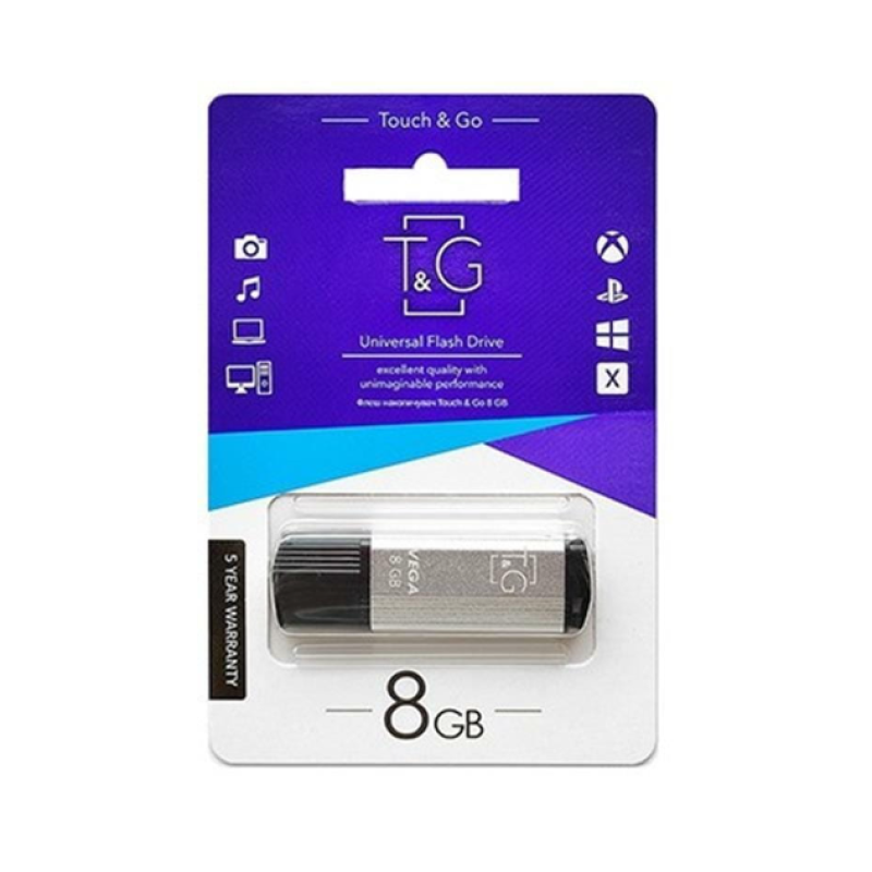 USB Flash T&G TG121 8Gb Vega series Серая
