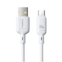 Кабель USB-Type C Baseus Silky Series Fast Charging 100W 1m White