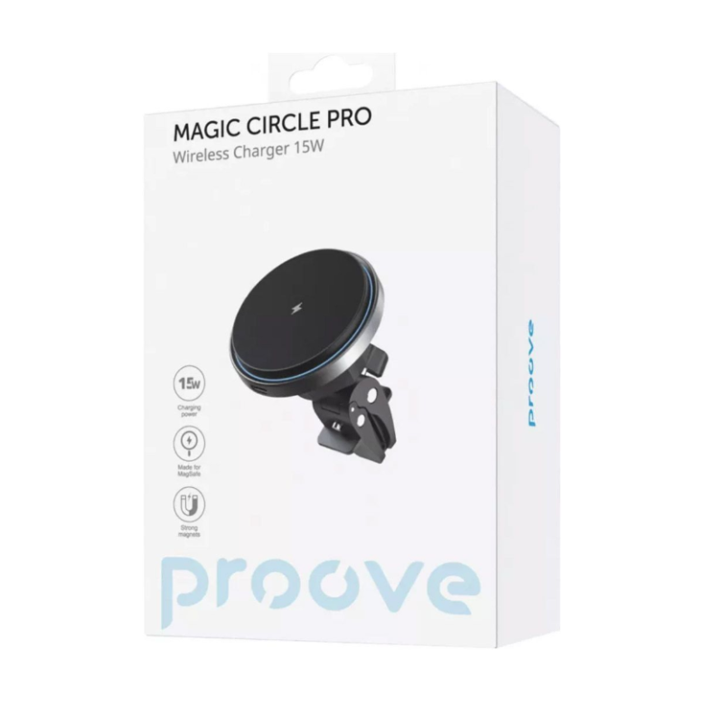 Автомобільний тримач з Бездротовою зарядкою Proove Magic Circle 15W