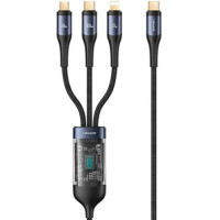 Кабель 3in1 Usams US-SJ600 Type-C+Lightning+Micro 1.2m Black