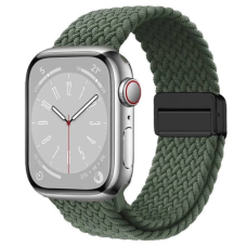Ремінець Apple Watch тканинний Braided Magnetic 38/40/41 mm Темно-зелений (green)