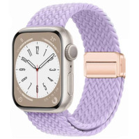 Ремінець Apple Watch тканинний Braided Magnetic 38/40/41 mm Лаванда (Lite Purple)