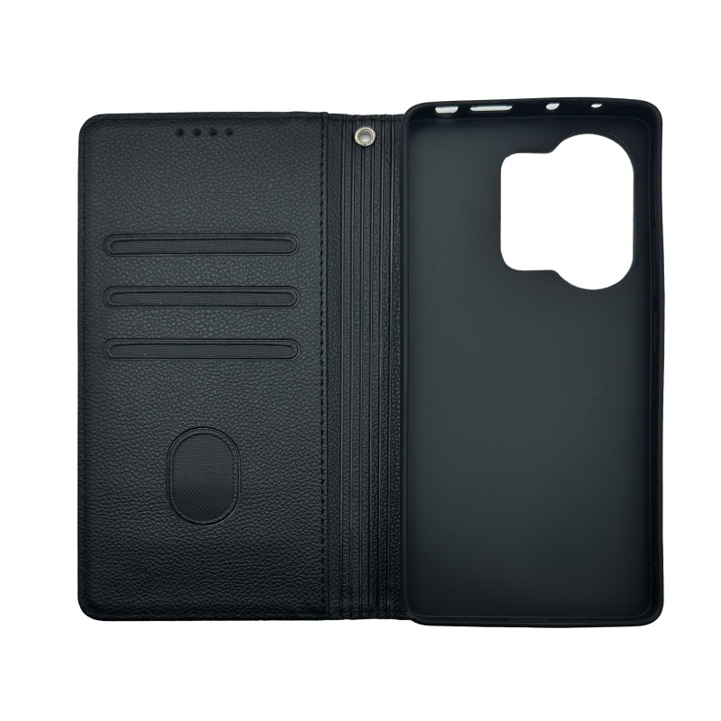 Чехол книжка Deluxe Xiaomi Redmi Note 13 Pro 4G / Note 14S Черный
