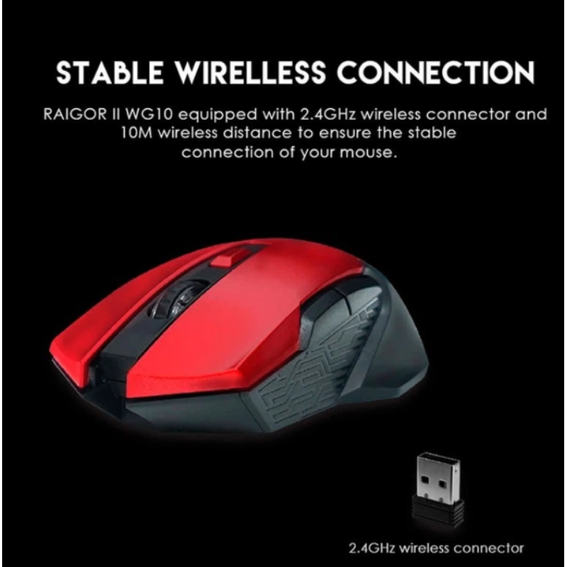 Беспроводная игровая мышь Fantech WG10 Raigor II Red