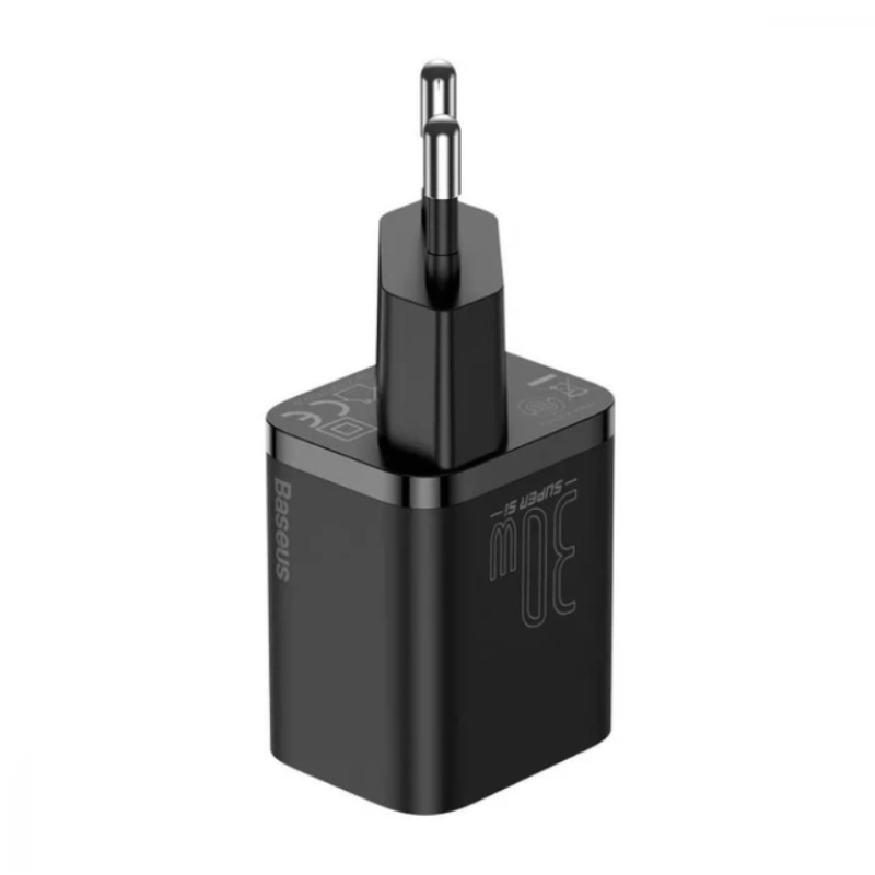 Мережевий адаптер Baseus Super Silicone Quick Charger Type C 30W black