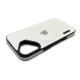 Чехол Leather Style with Logo and  Magsafe iPhone 16 Белый
