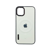 Чохол Leather Style with Logo and Magsafe для iPhone 11 Білий