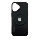 Чохол Leather Style with Logo and Magsafe iPhone 16 Чорний