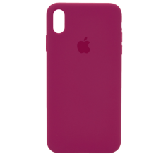 Чехол Silicone Case iPhone X/Xs Красный (Rose Red)