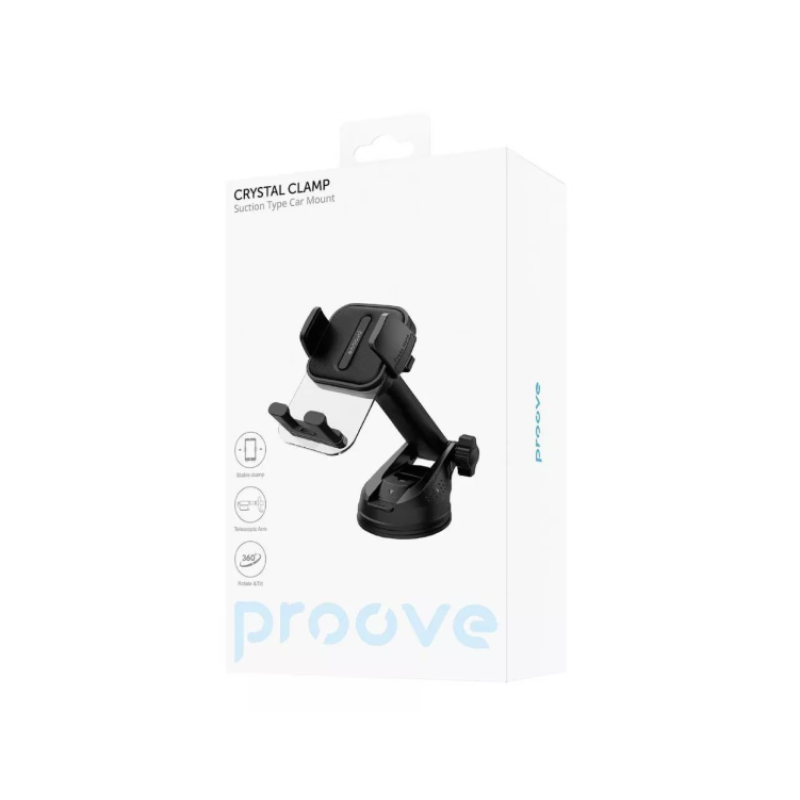 Автомобильный держатель Proove Crystal Clamp Suction Type Car Mount
