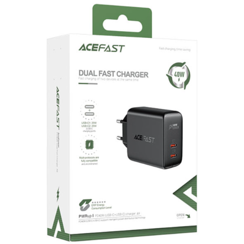 Мережевий зарядний пристрій AceFast A9 PD40W
