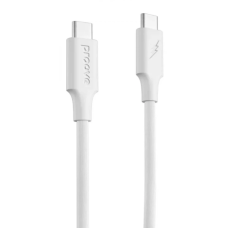 Кабель Type C-Type C Proove Striped Silicone 60W 1m White