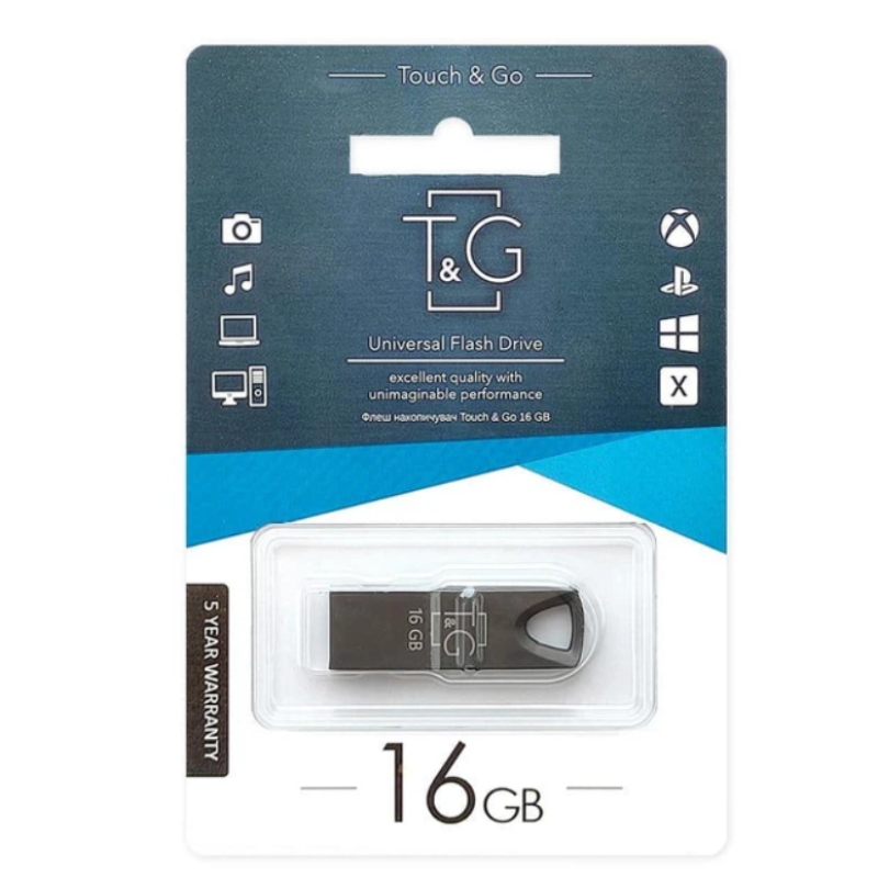 USB Flash T&G TG117 16Gb 3.0 Металл серая