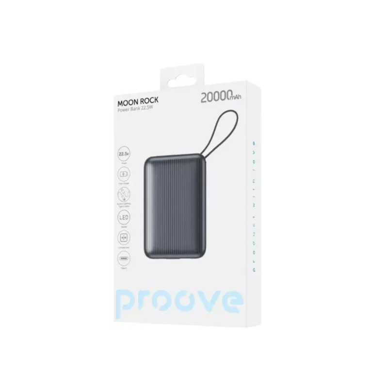 Power Bank Proove Moon Rock 20000mAh 22.5W Gray