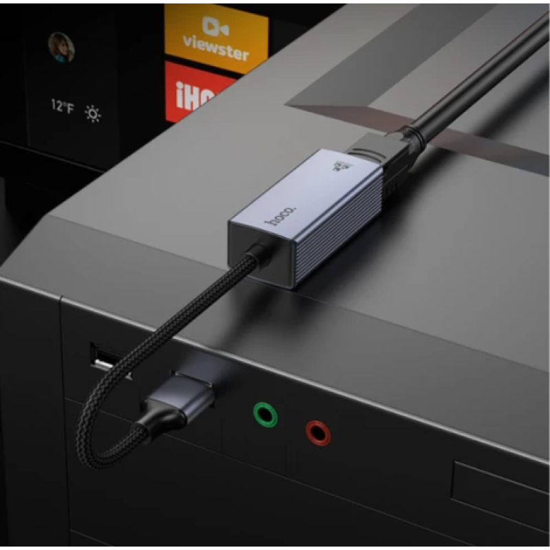 Перехідник Hoco UA37 USB ethernet (1000 Mbps)