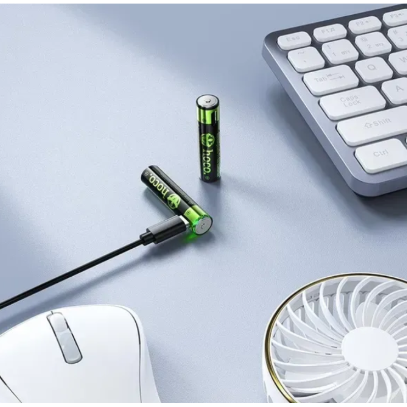 Акумуляторна літієва батарея Hoco JA4 AAA (320mAh, 1.5V, 1200mWh) з зарядкою Type-C