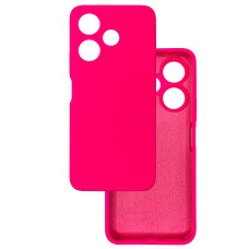 Чехол накладка Silicone Cover Soft Touch ЗК Xiaomi Redmi 13 / Poco M6 4G Фуксия