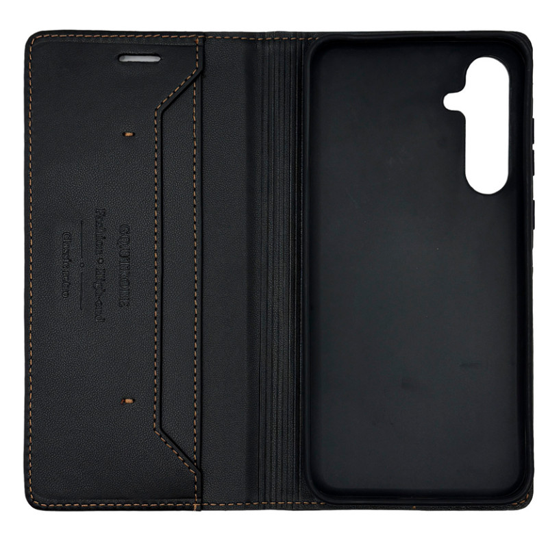 Чехол книжка кожаный GQ Samsung S25FE Черный