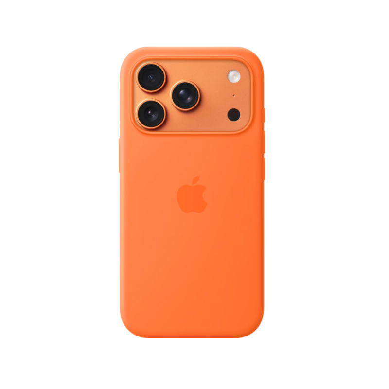 Чехол Silicone Case Original with MagSafe с анимацией iPhone 17 Pro оранжевый (Orange)