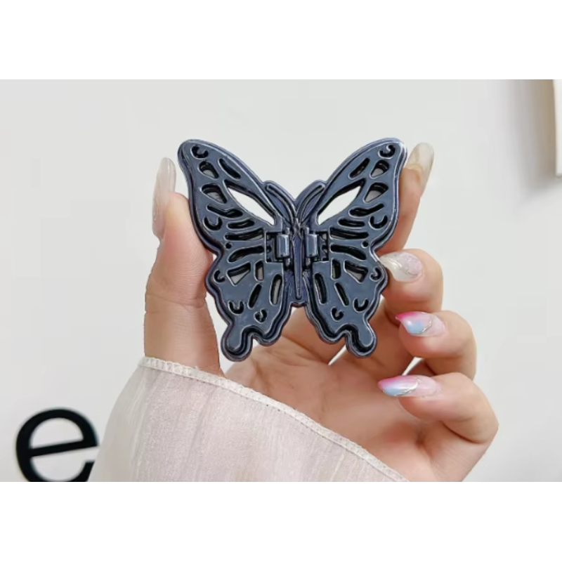 Попсокет с подставкой крылышками Butterfly Черный