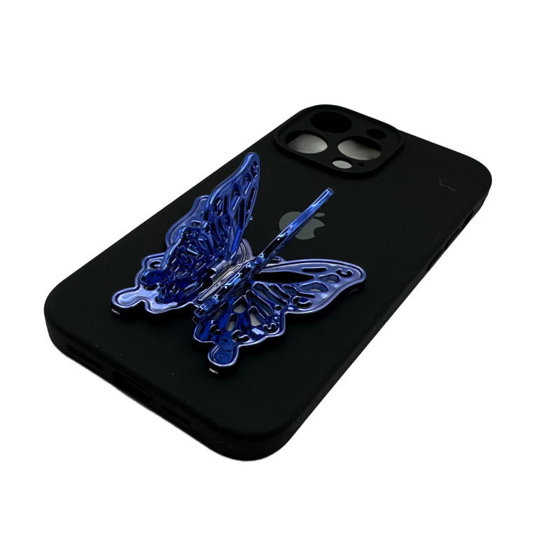 Попсокет с подставкой крылышками Butterfly Синий