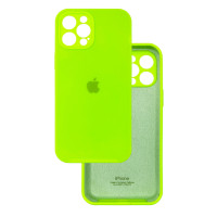 Чохол Silicone Case Camera Protective iPhone 14 Pro Max Зелений (Neon green)