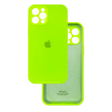 Чехол Silicone Case Camera Protective iPhone 14 Pro Max Зеленый (Neon green)