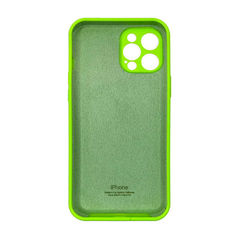 Чохол Silicone Case Camera Protective iPhone 14 Pro Max Зелений (Neon green)