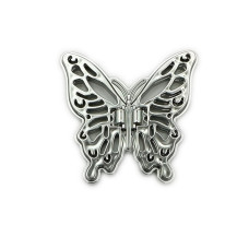 Попсокет с подставкой крылышками Butterfly Серебряный