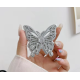Попсокет с подставкой крылышками Butterfly Серебряный