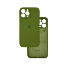 Чохол Silicone Case Camera Protective iPhone 15 Pro Max Зелений (Dark olive)