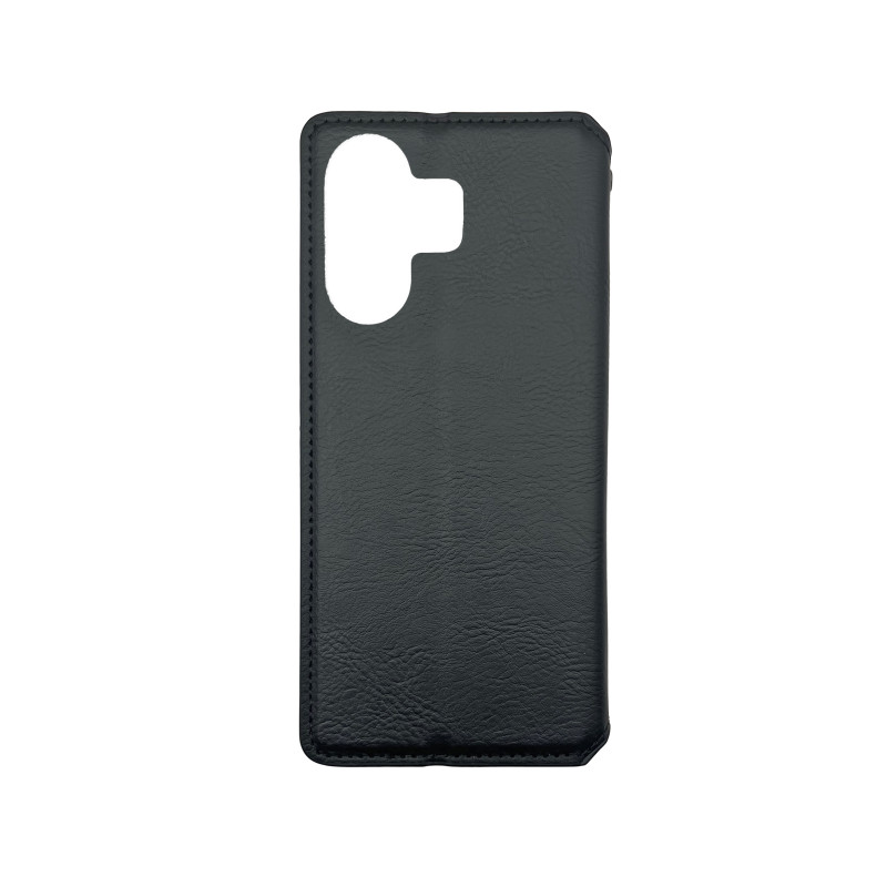 Чехол книжка кожаный Cubic Xiaomi Redmi 13C / Poco C65 Черный
