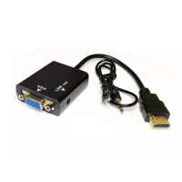 Переходник HDMI to VGA + Audio output Black