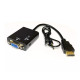 Перехідник HDMI to VGA + Audio output Black