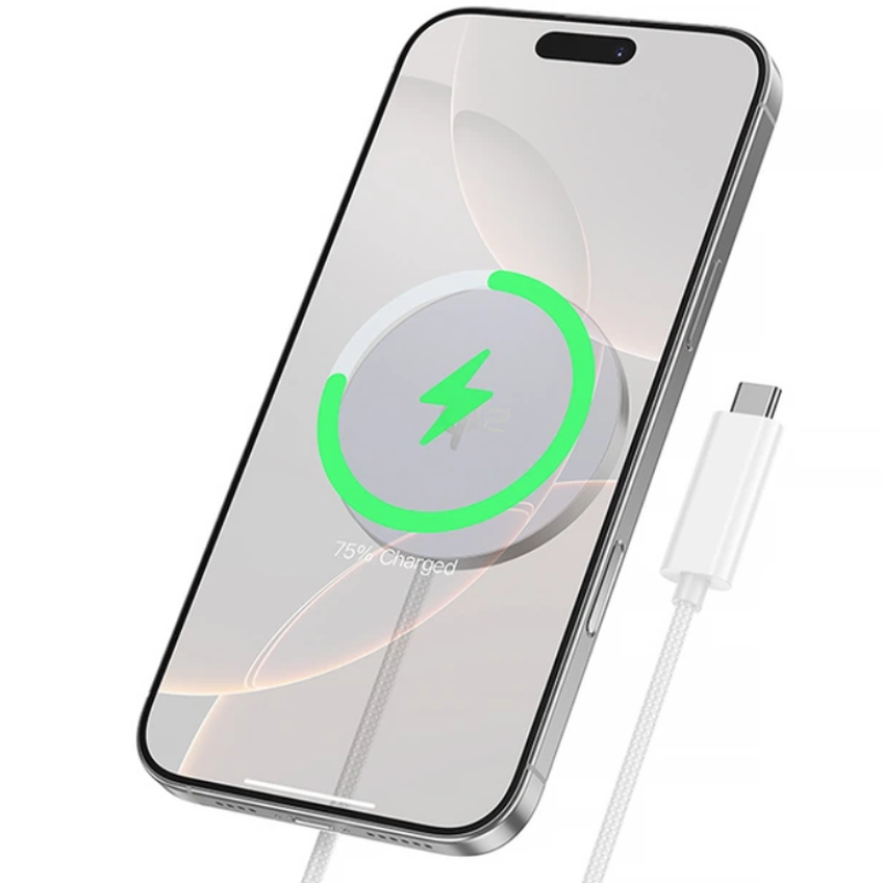 Бездротовий зарядний пристрій Hoco CW63 Fast Qi2 magnetic 15W (White)