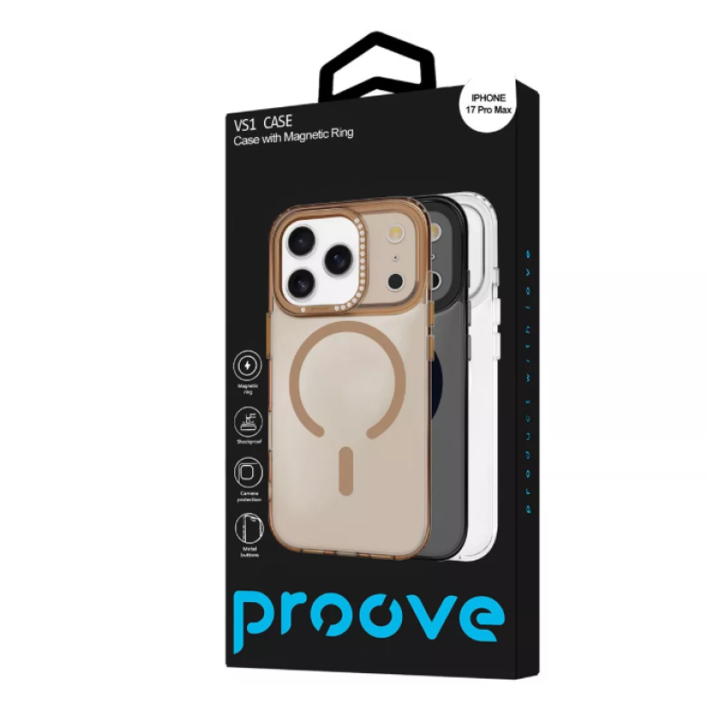 Чохол накладка Proove VS1 Magnetic Ring iPhone 17 Pro Max Gold