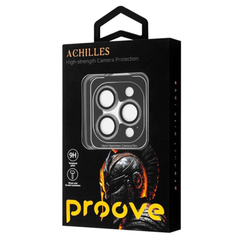 Защитное стекло для камеры Proove Achilles iPhone 16 Pro / 16 Pro Max Natural Titanium