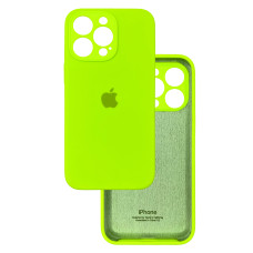 Чохол Silicone Case Camera Protective iPhone 13 Pro Салатовий (Neon green)