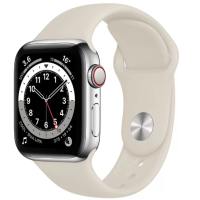 Ремешок Apple Watch silicone 42/44/45/49 mm Бежевый (Antique white)